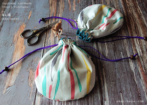 Mizu Fūsen (Water Balloon) White, Temari Kinchaku Purse, tkjp0005