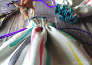 Mizu Fūsen (Water Balloon) White, Temari Kinchaku Purse, tkjp0005