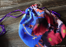 Load image into Gallery viewer, Repurposed Vintage Kimono Temari Kinchaku Purse, tkvk0008
