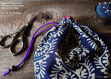 Load image into Gallery viewer, Repurposed Indian Dress Temari Kinchaku (drawstring) Purse ⦿tkvu0007
