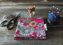 Load image into Gallery viewer, Quadruple Reversible Japanese Handkerchief, Flower Garden Red wgh0017
